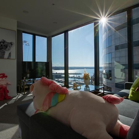 天空城景 海景 私人大阳台公寓 Auckland Exteriör bild