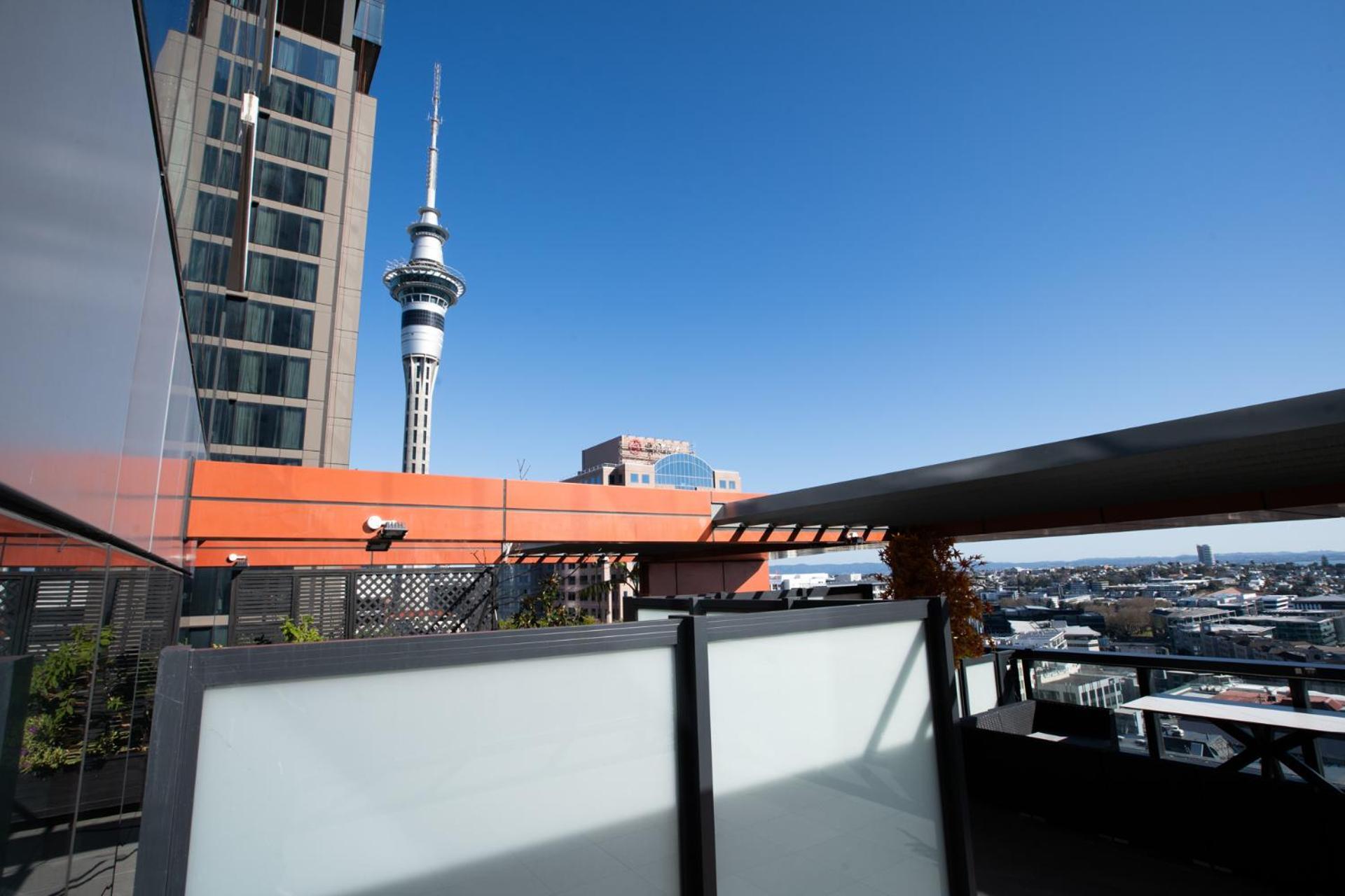 天空城景 海景 私人大阳台公寓 Auckland Exteriör bild